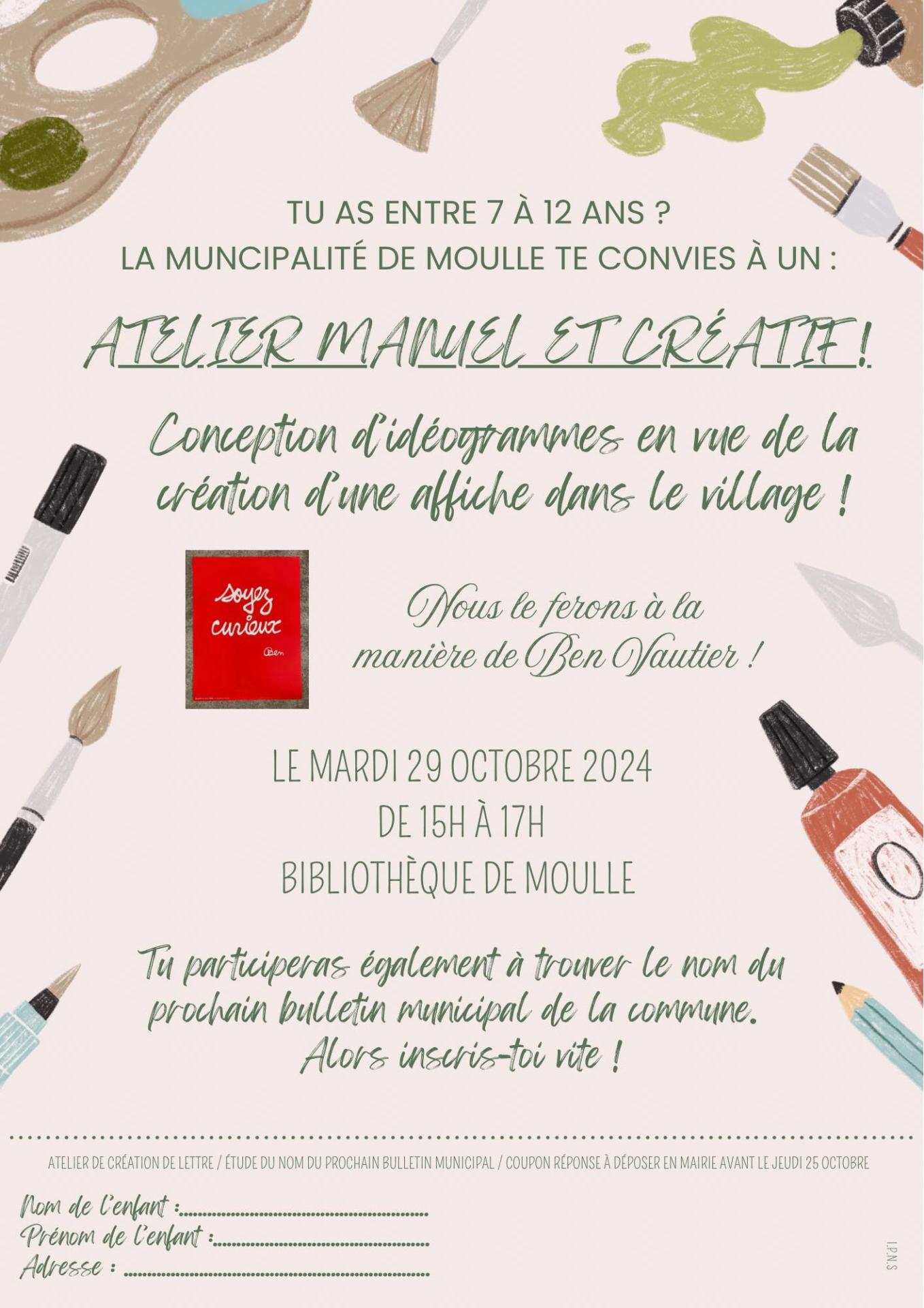 Atelier manuel et creatif